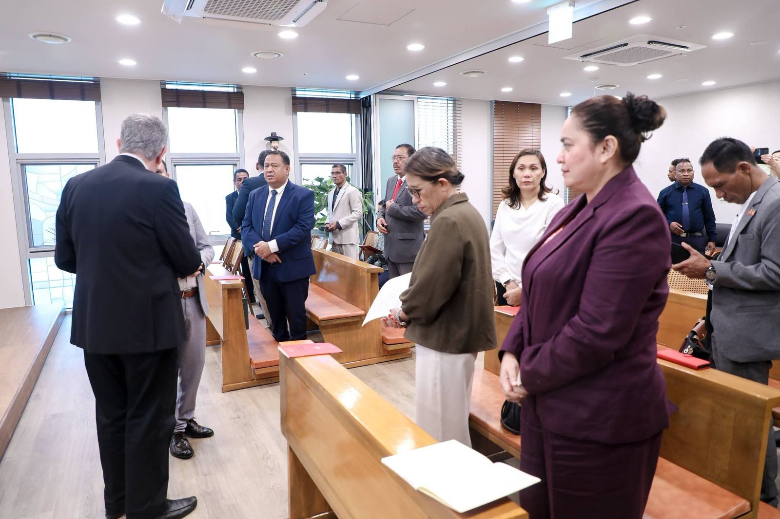 Timor-Leste delegation in the chapel of the Apostolic Nunciature