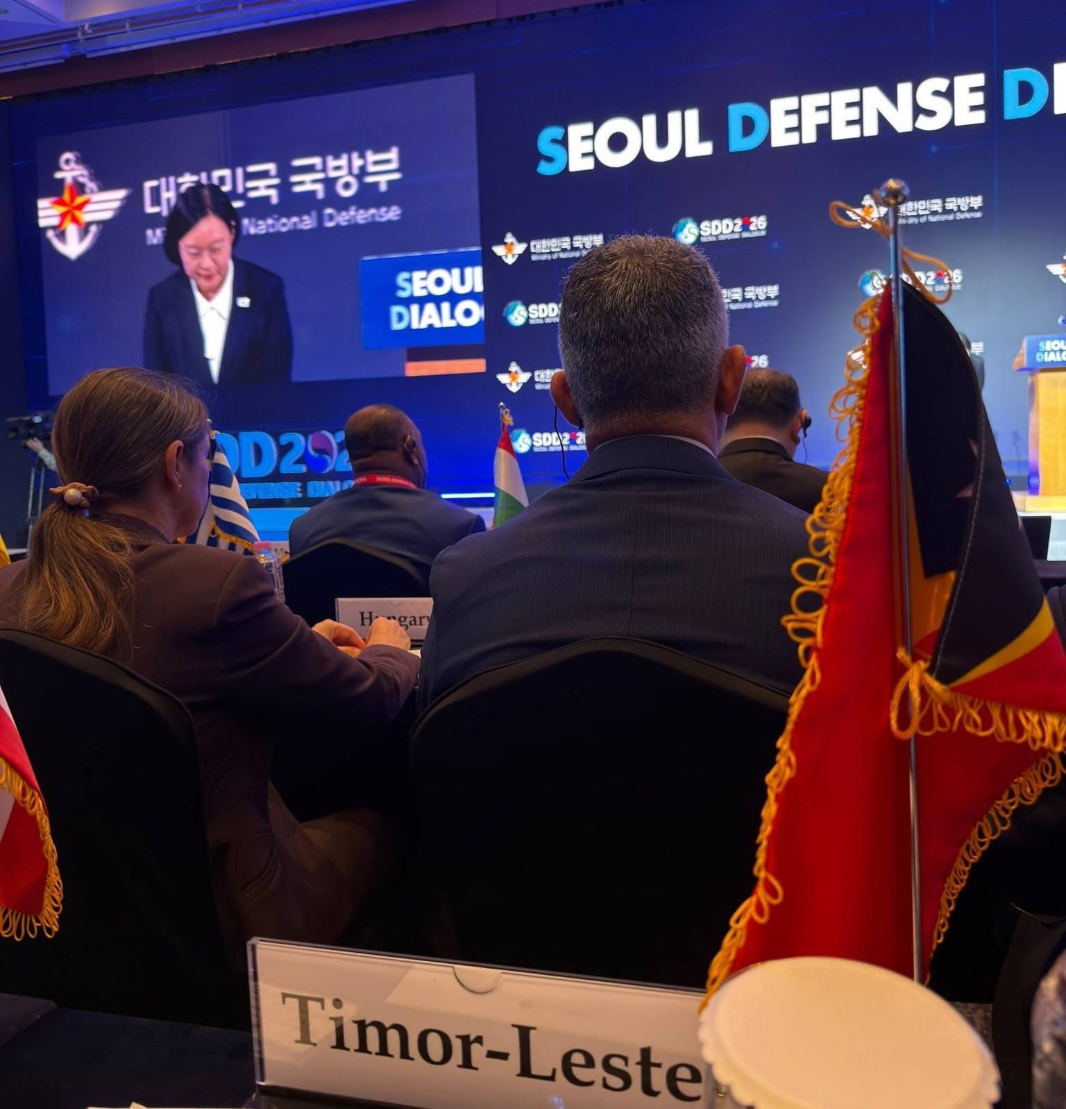 Plenary hall view from the Timor-Leste delegation seat during high-level addresses